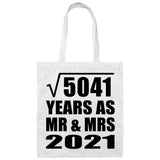 71st Anniversary Square Root of 5041 Years As Mr & Mrs 2021 - Tote Bag White