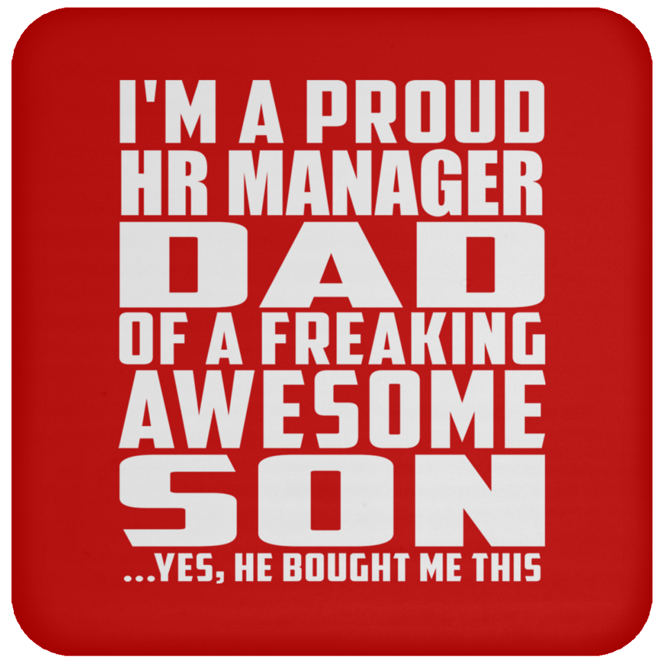 Proud HR Manager Dad Of Awesome Son - Drink Coaster