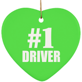 Number One #1 Driver - Heart Ornament