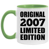 17th Birthday Original 2007 Limited Edition - 11oz Accent Mug Green