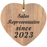Sales Representative Since 2023 - Heart Ornament C