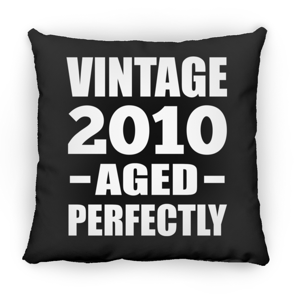14th Birthday Vintage 2010 Aged Perfectly - Throw Pillow Black