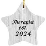 Therapist Established Est. 2024 - Star Ornament F