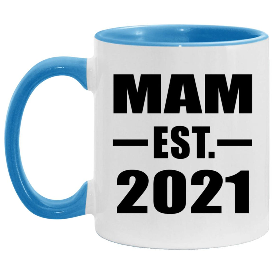 Mam Established EST. 2021 - 11oz Accent Mug Blue