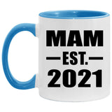 Mam Established EST. 2021 - 11oz Accent Mug Blue