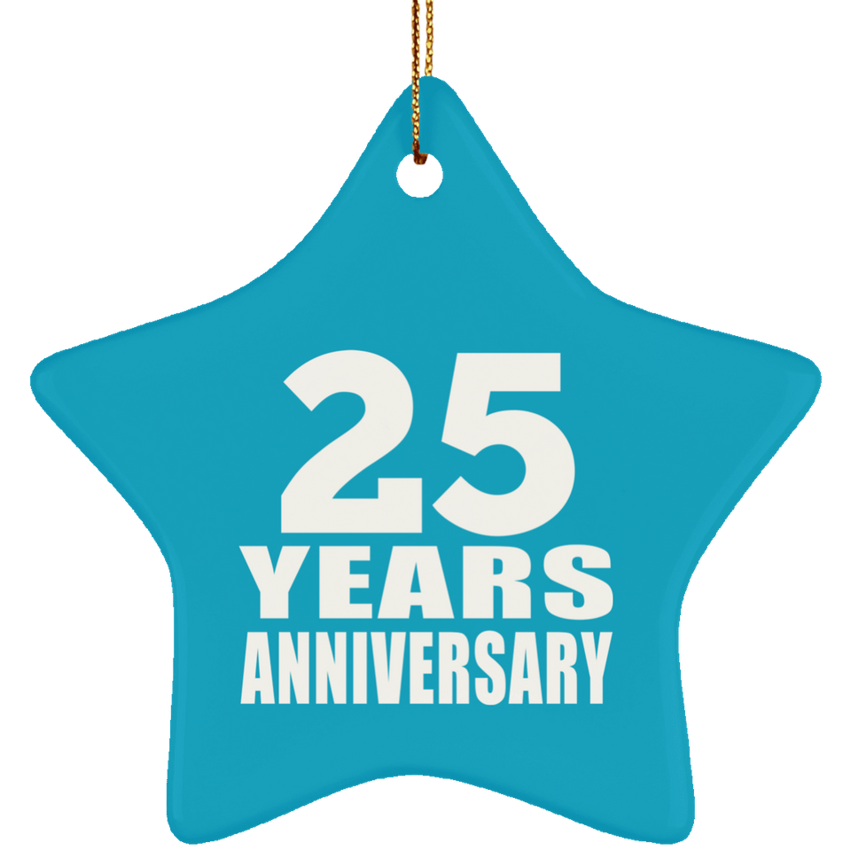 25th Anniversary 25 Years - Star Ornament