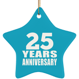 25th Anniversary 25 Years - Star Ornament