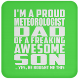Proud Meteorologist Dad Of Awesome Son - Drink Coaster