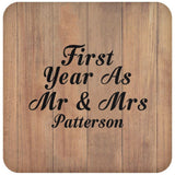 First Year As Mr & Mrs Patterson - Drink Coaster C