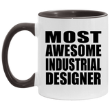 Most Awesome Industrial Designer - 11oz Accent Mug Black