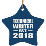 Technical Writer Established EST. 2018 - Star Ornament