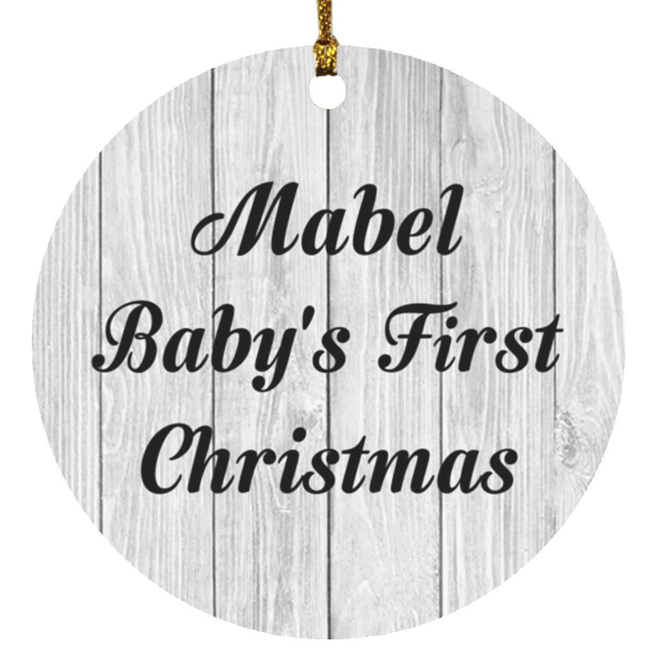 Mabel Baby's First Christmas - Circle Ornament F