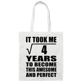 2nd Birthday Took Square Root of 4 Years To Awesome - Tote Bag White