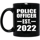 Police Officer Established EST. 2022 - 11oz Coffee Mug Black