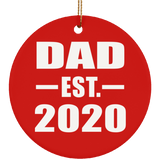 Dad Established EST. 2020 - Circle Ornament