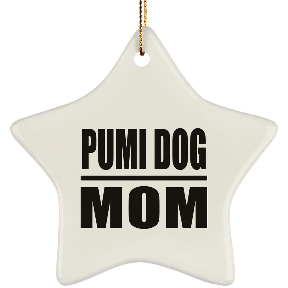 Pumi Dog Mom - Star Ornament