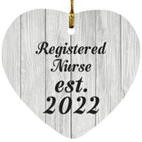 Registered Nurse Established Est. 2022 - Heart Ornament F