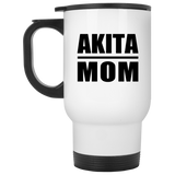 Akita Mom - White Travel Mug