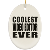 Coolest Video Editor Ever - Oval Ornament