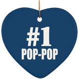 Number One #1 Pop-Pop - Heart Ornament