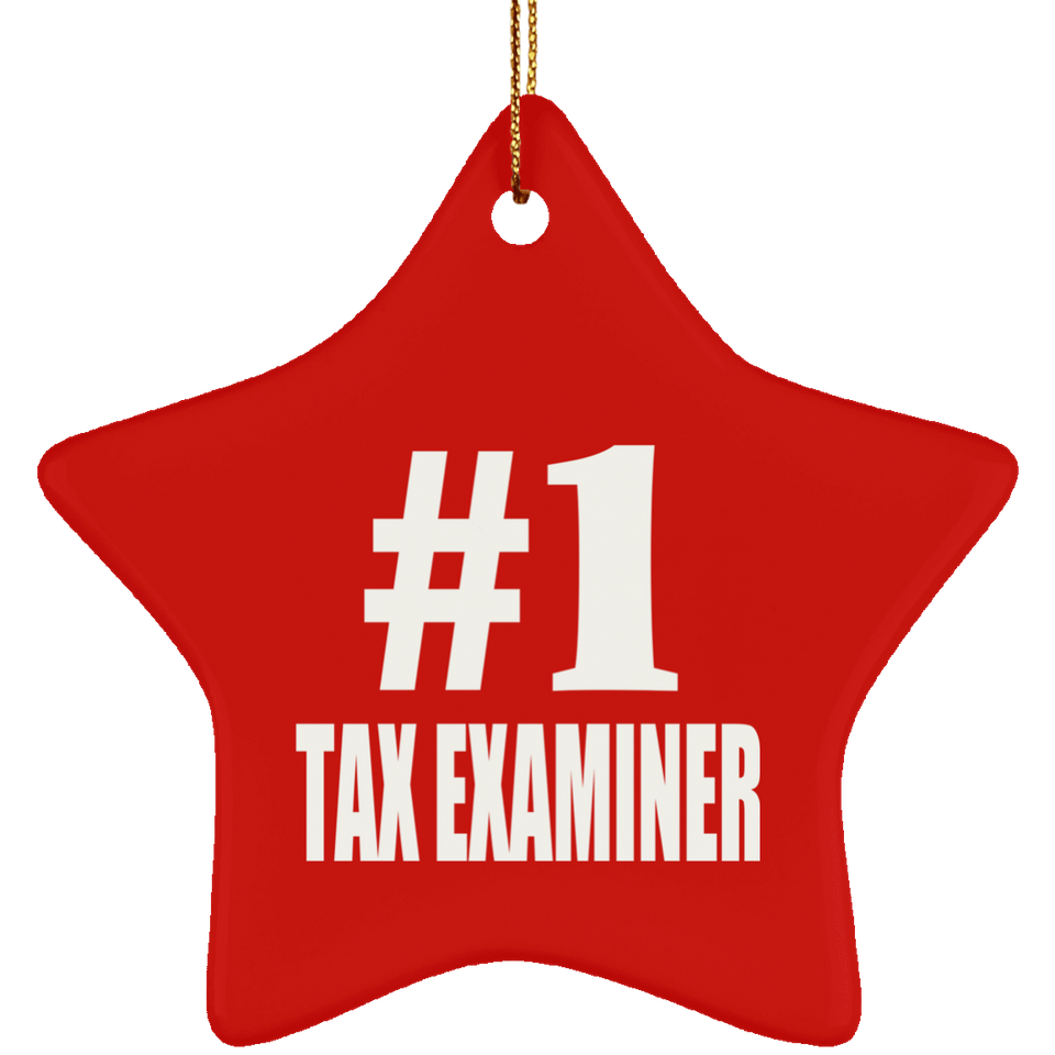 Number One #1 Tax Examiner - Star Ornament