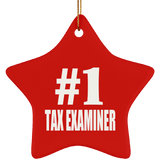 Number One #1 Tax Examiner - Star Ornament