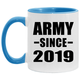 Army Since 2019 - 11oz Accent Mug Blue