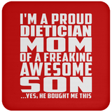 Proud Dietician Mom Of Awesome Son - Drink Coaster