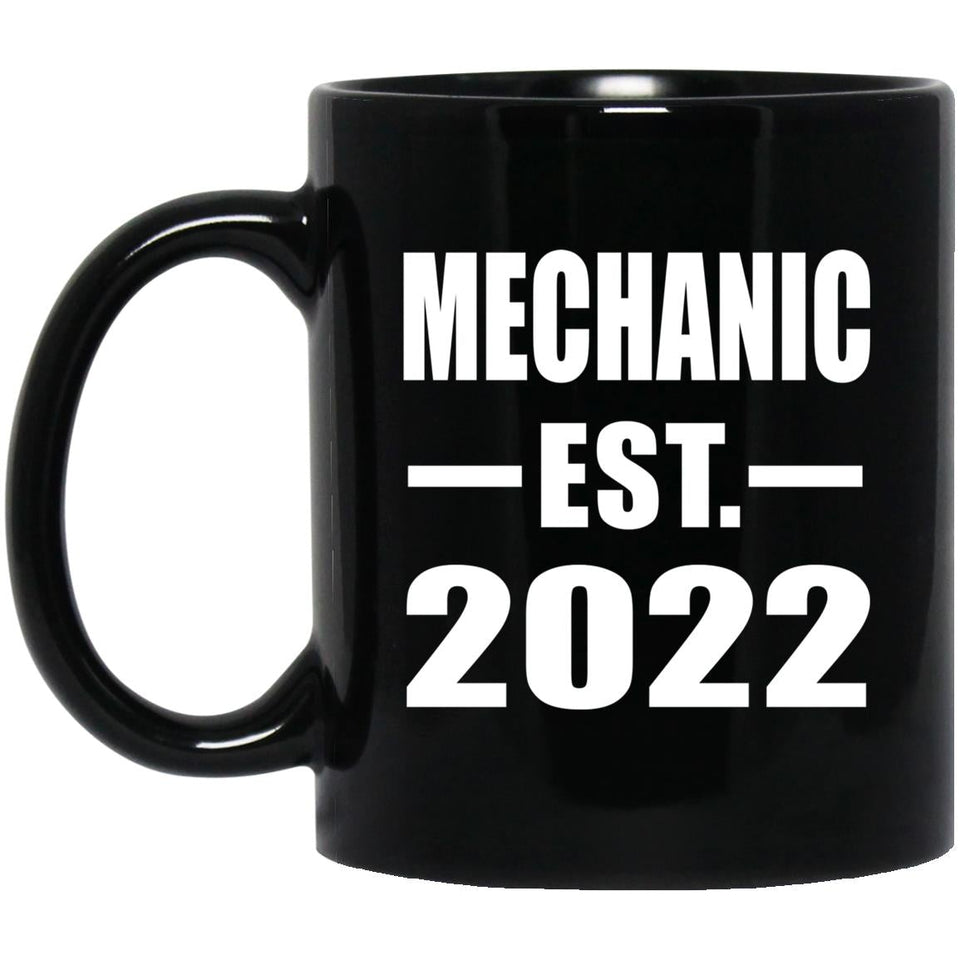 Mechanic Established EST. 2022 - 11oz Coffee Mug Black
