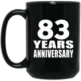 83rd Anniversary 83 Years - 15 Oz Coffee Mug Black