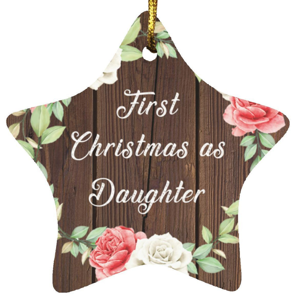First Christmas As Daughter - Star Ornament A