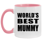 World's Best Mummy - 11oz Accent Mug Pink