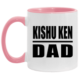Kishu Ken Dad - 11oz Accent Mug Pink