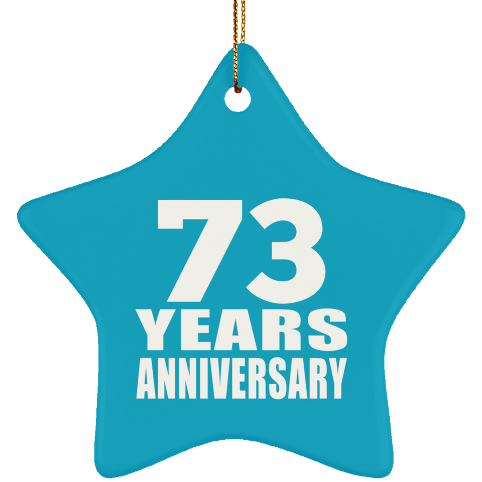 73rd Anniversary 73 Years - Star Ornament