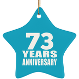 73rd Anniversary 73 Years - Star Ornament