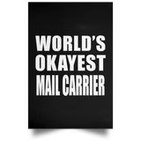 World's Okayest Mail Carrier - Poster Portrait