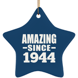 80th Birthday Amazing Since 1944 - Star Ornament