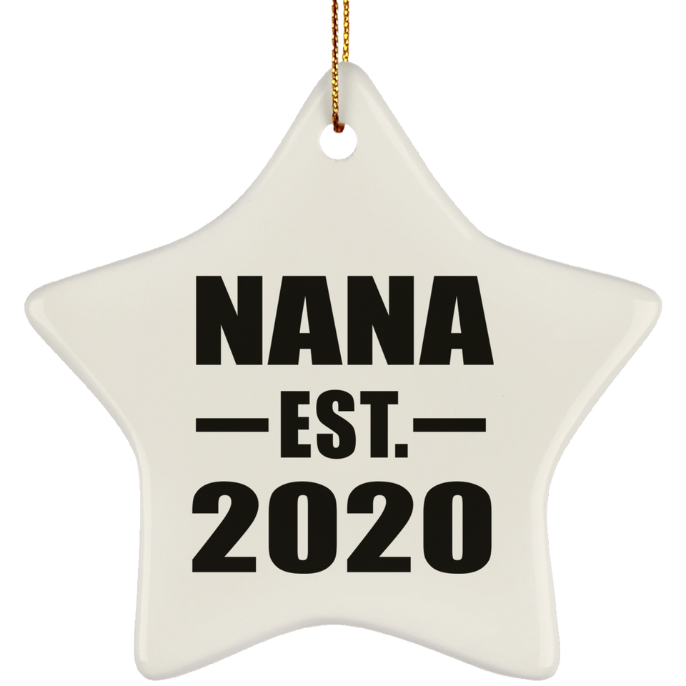Nana Established EST. 2020 - Star Ornament