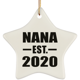 Nana Established EST. 2020 - Star Ornament