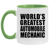 World's Greatest Automobile Mechanic - 11oz Accent Mug Green