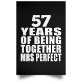 57th Anniversary 57 Years Of Being Mrs Perfect - Poster Portrait