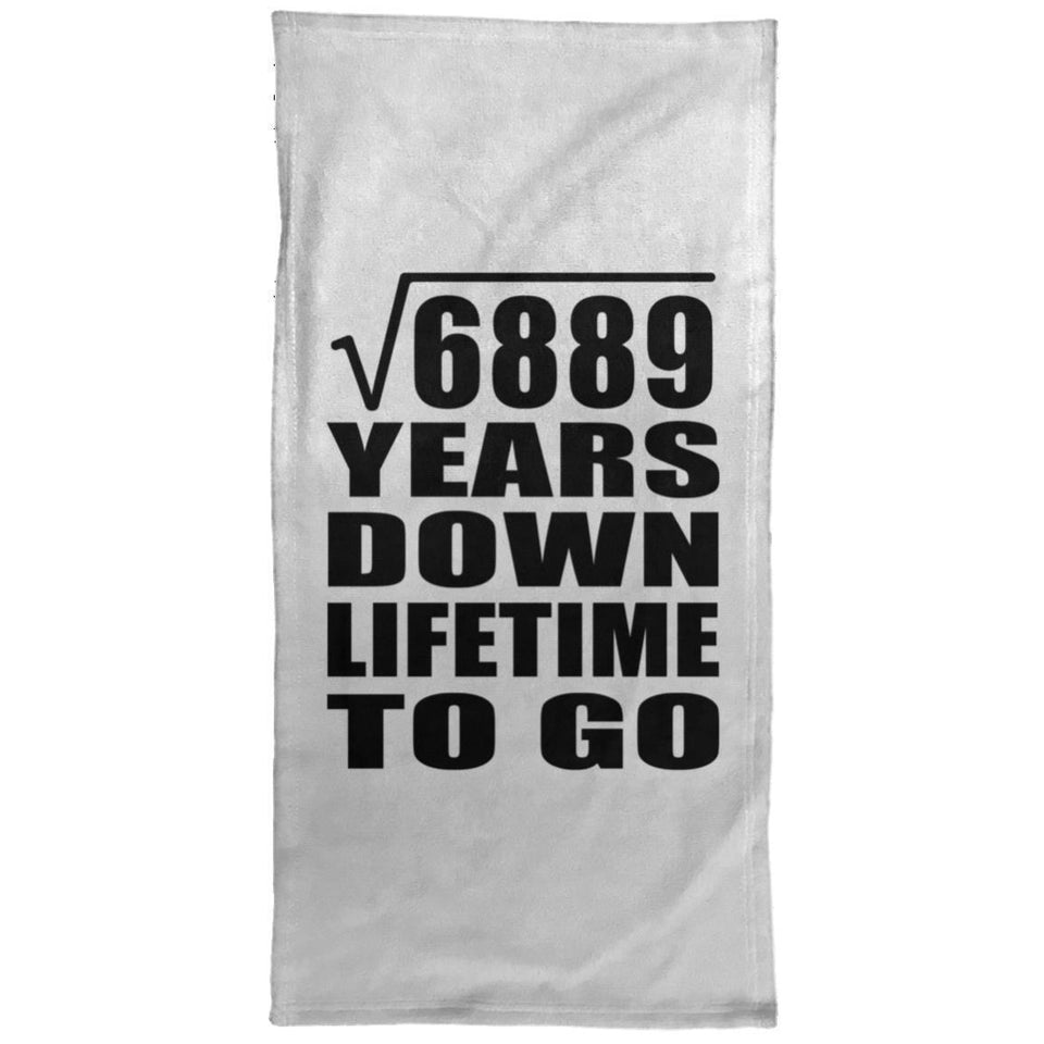 83rd Anniversary Square Root of 6889 Years Lifetime To Go - Hand Towel