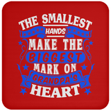 The Smallest Hands Make The Biggest Mark On Grandpa's Heart - Drink Coaster