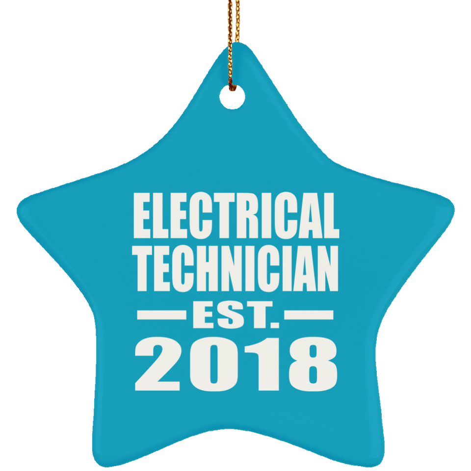 Electrical Technician Established EST. 2018 - Star Ornament
