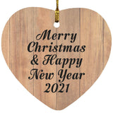 Merry Christmas & Happy New Year 2021 - Heart Ornament C