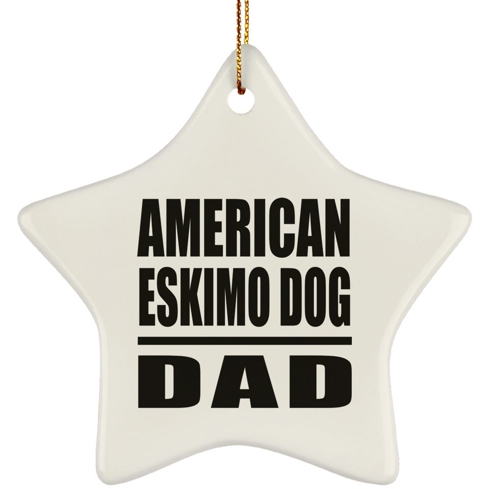 American Eskimo Dog Dad - Star Ornament