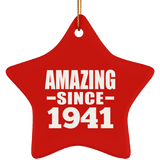 83rd Birthday Amazing Since 1941 - Star Ornament