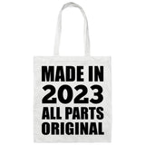 1st Birthday Made in 2023 All Parts Original - Tote Bag White