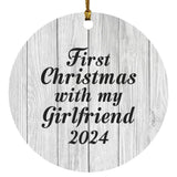 First Christmas With My Girlfriend 2024 - Circle Ornament F
