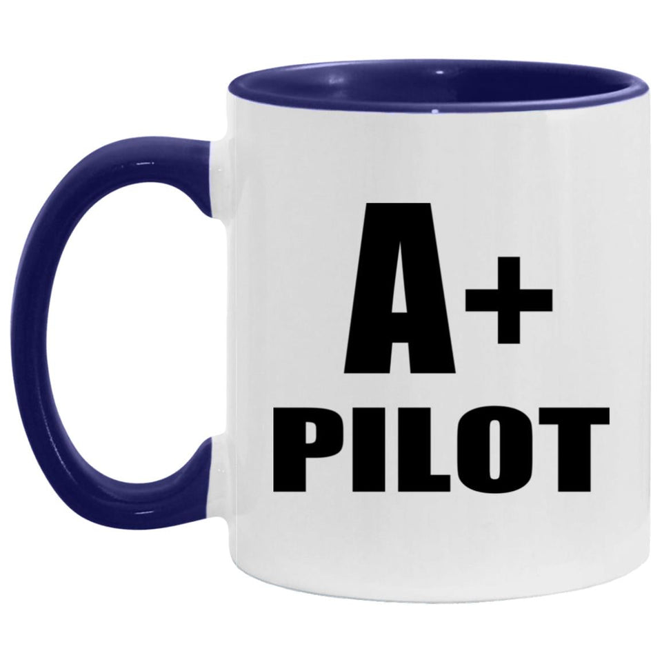 A+ Pilot - 11oz Accent Mug Purple